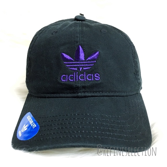 purple adidas cap